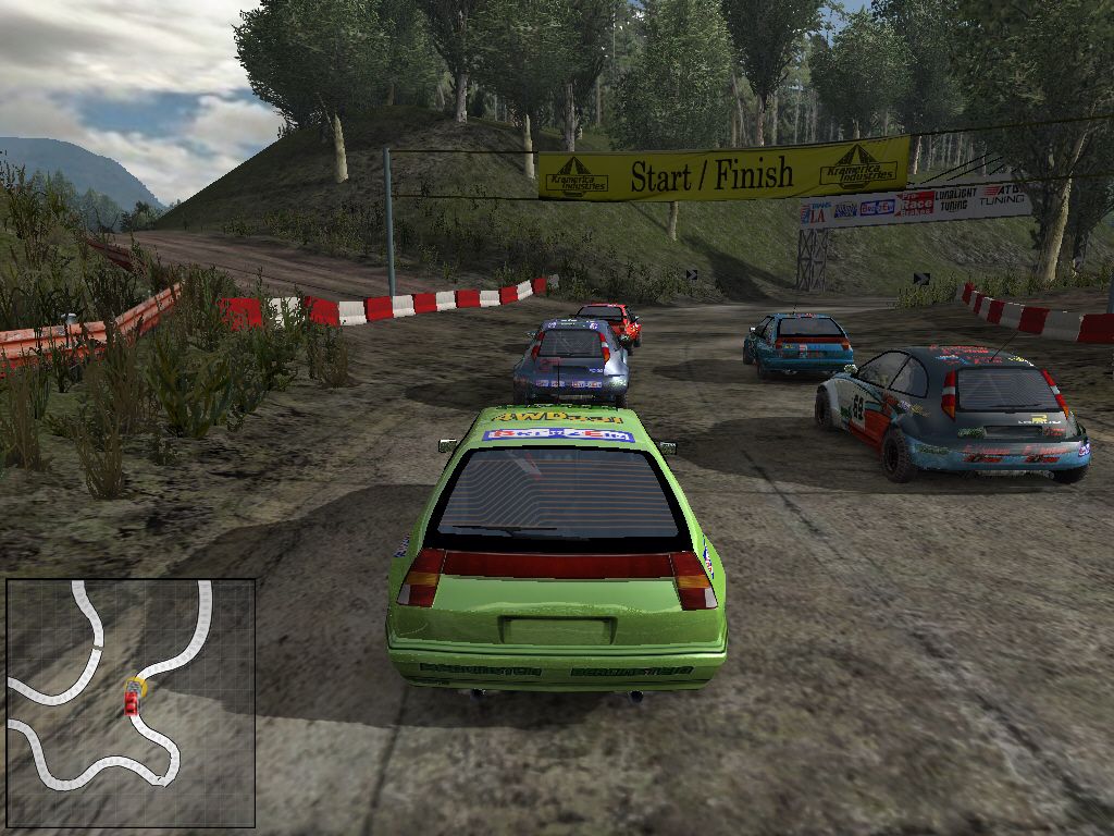 Cross Racing Championship 2005 (Windows) screenshot: Off-road track with a Quadro AD