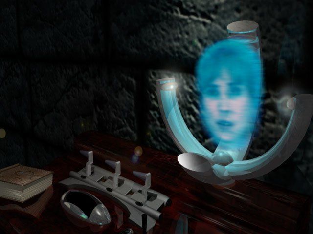 The Crystal Key (Windows) screenshot: a hologram