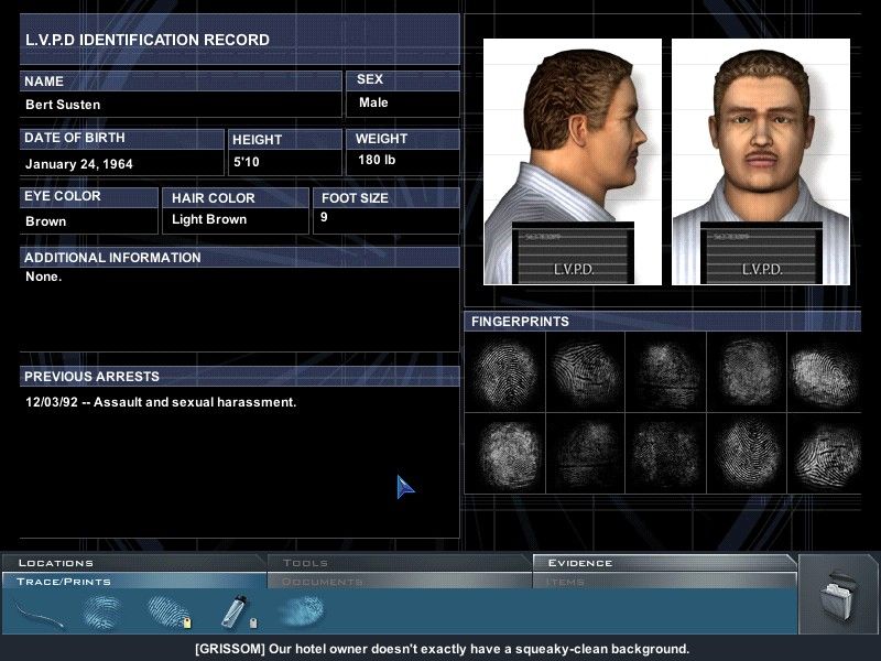 Screenshot Of Csi: Crime Scene Investigation (windows, 2003) - Mobygames