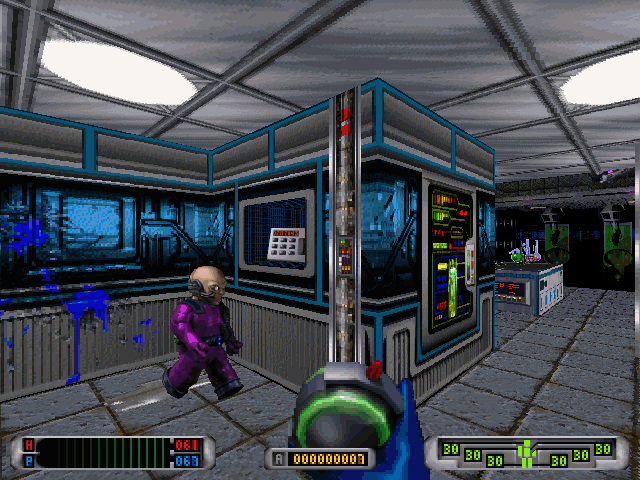 CyberMage: Darklight Awakening (DOS) screenshot: My friend Mung has a keycard for me