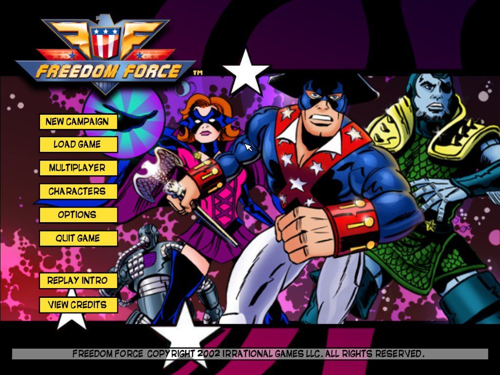 Freedom Force (Windows) screenshot: Title screen