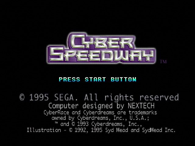 Cyber Speedway (SEGA Saturn) screenshot: Title Screen