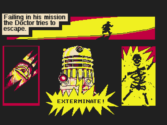 Dalek Attack (Amiga) screenshot: Game over screen 1