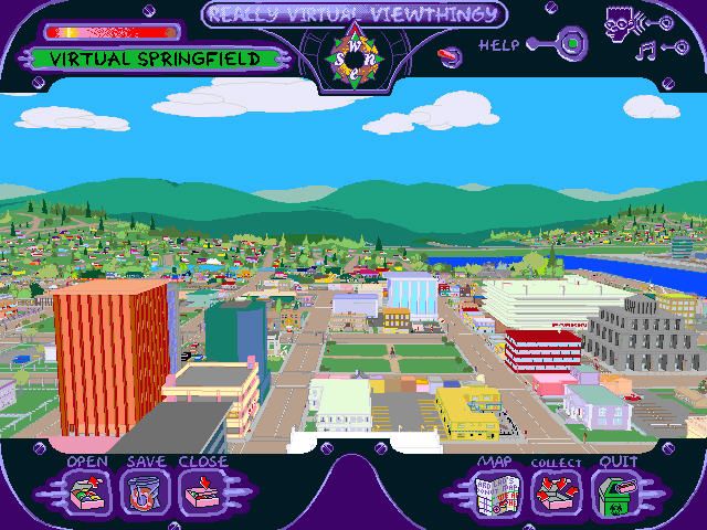 The Simpsons: Virtual Springfield (Windows) screenshot: The Town of Springfield