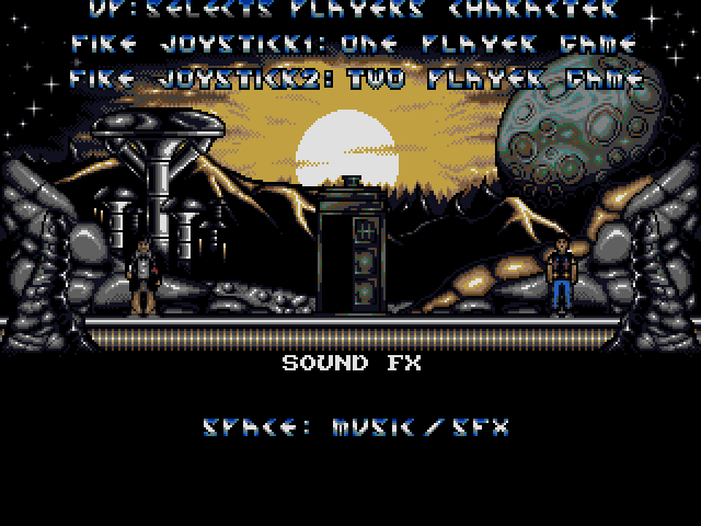 Dalek Attack (Amiga) screenshot: Pick your character