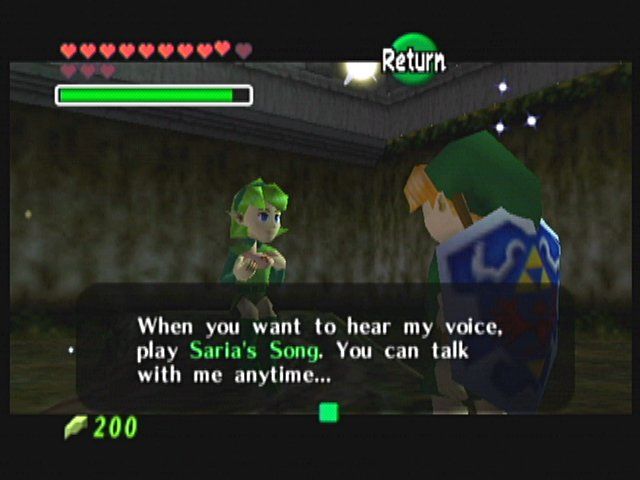 The Legend of Zelda: Ocarina of Time / Master Quest (GameCube) screenshot: Your pal Saria