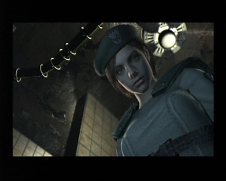 Resident Evil (GameCube) screenshot: Jill Scenario - Ingame graphic is most what you will see character models in, and it equals the amazement of their surroundings.