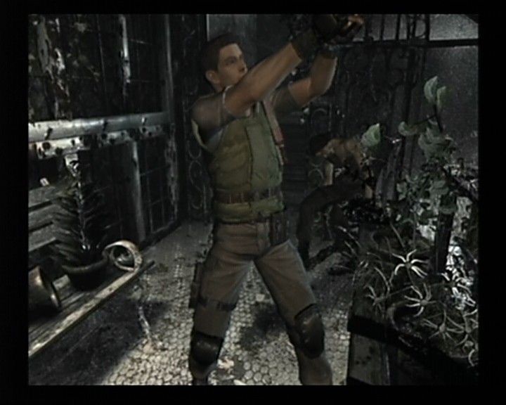Resident Evil (GameCube) screenshot: Chris Scenario - Once you get a close-up on you character, you start to details