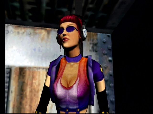 Dark Summit (GameCube) screenshot: Naya prepares for the ski jump