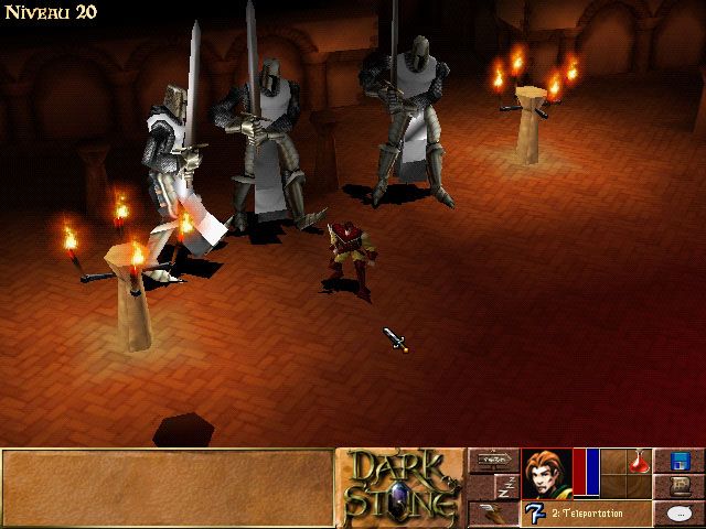 Darkstone (Windows) screenshot: how are you going to hack these guys up?