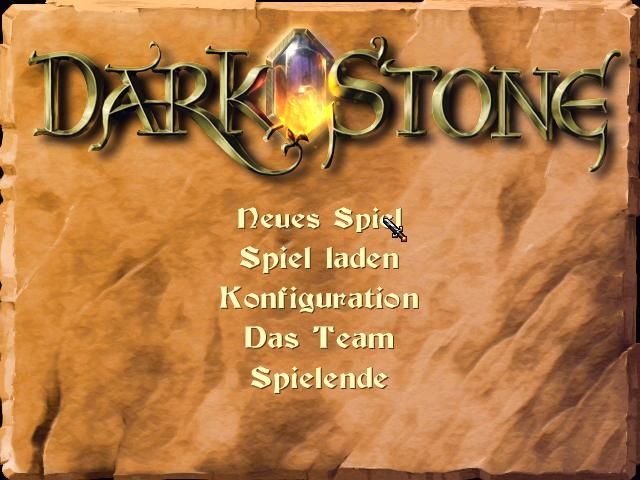 Darkstone (Windows) screenshot: Main menu
