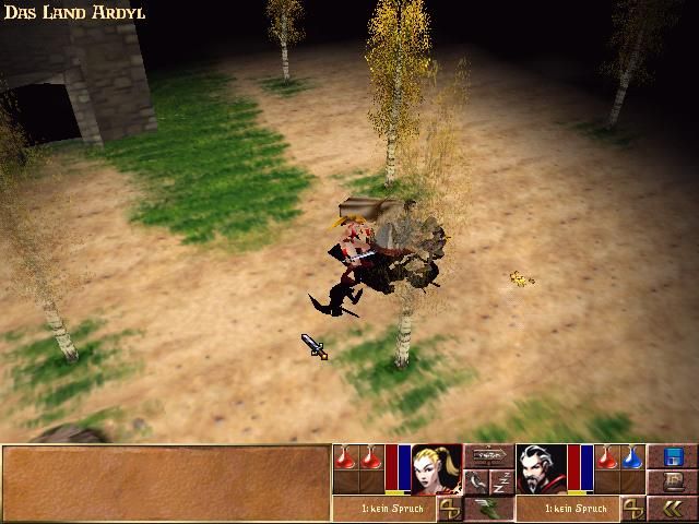 Darkstone (Windows) screenshot: Yeah, right, kill and take gold... typical