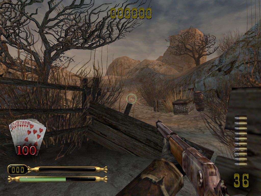 Dead Man's Hand (Windows) screenshot: Ready to test a winchester.