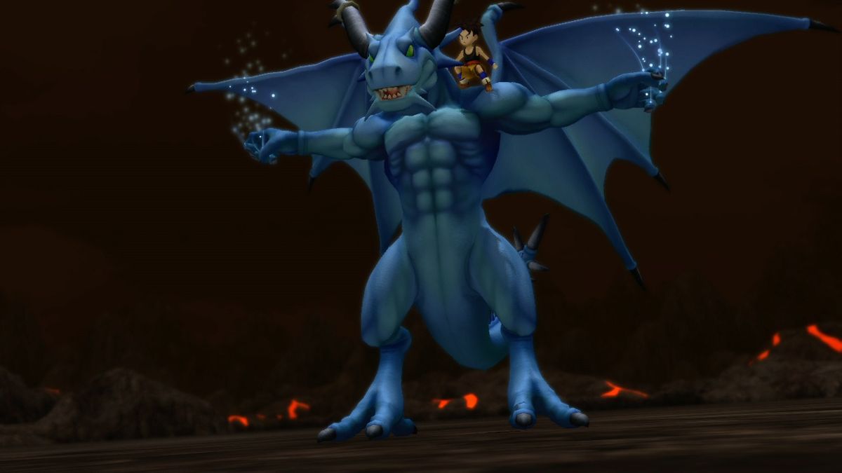Blue Dragon (Xbox 360) screenshot: A special powerful strike that temporarily turns your shadow into a full creature.