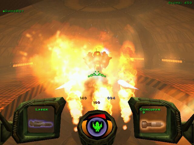 Descent³ (Windows) screenshot: Hot in here!