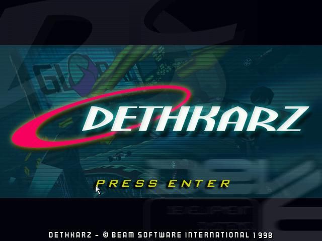 Dethkarz (Windows) screenshot: Title screen