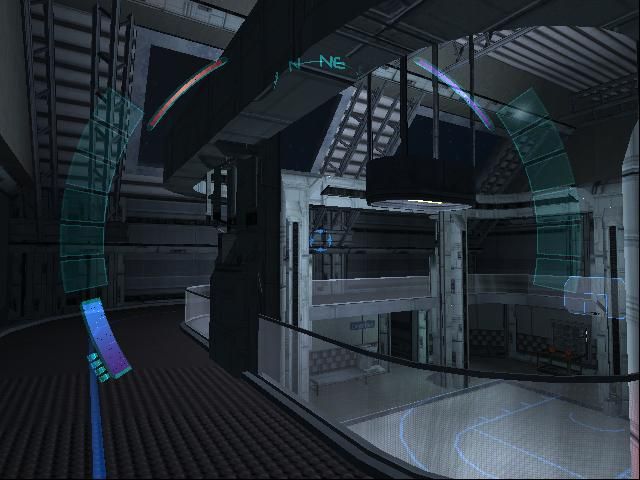 Deus Ex: Invisible War (Windows) screenshot: Basketball court