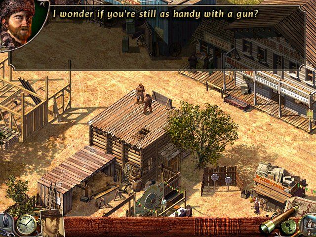Desperados: Wanted Dead or Alive (Windows) screenshot: Targeting practice - first level will teach you the basics.