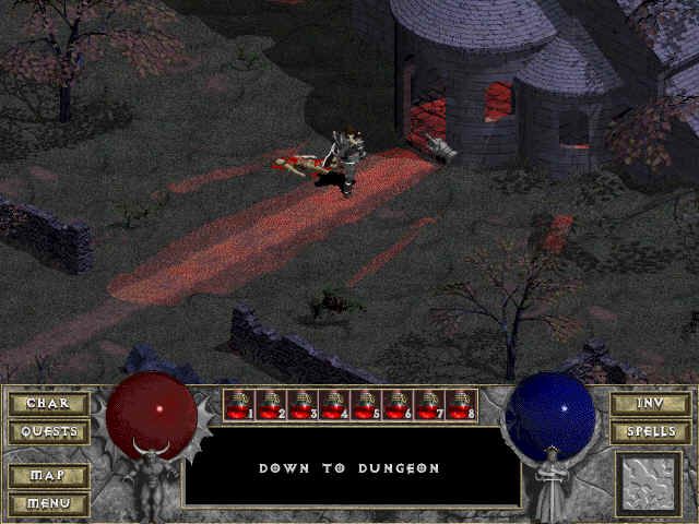 Diablo (Windows) screenshot: Entrance to the Dungeon