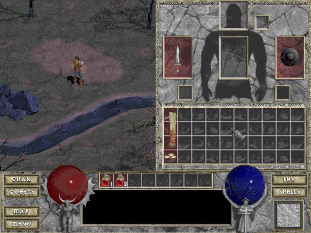 Diablo (Windows) screenshot: Inventory