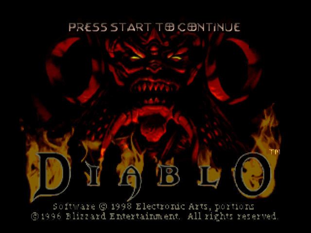 Diablo (PlayStation) screenshot: Title screen.