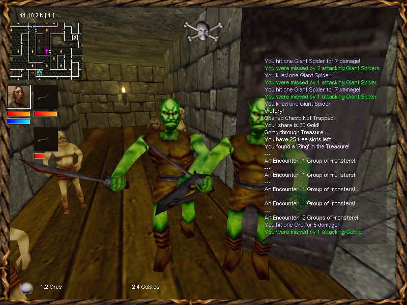 Demise: Rise of the Ku'tan (Windows) screenshot: Fighting Orcs