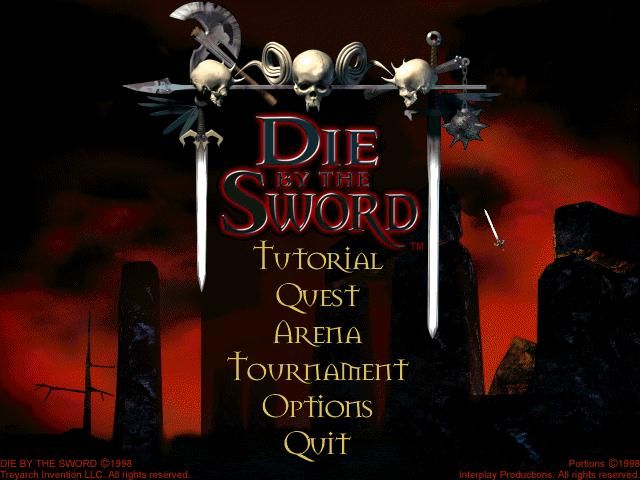 Die by the Sword (Windows) screenshot: Main Menu