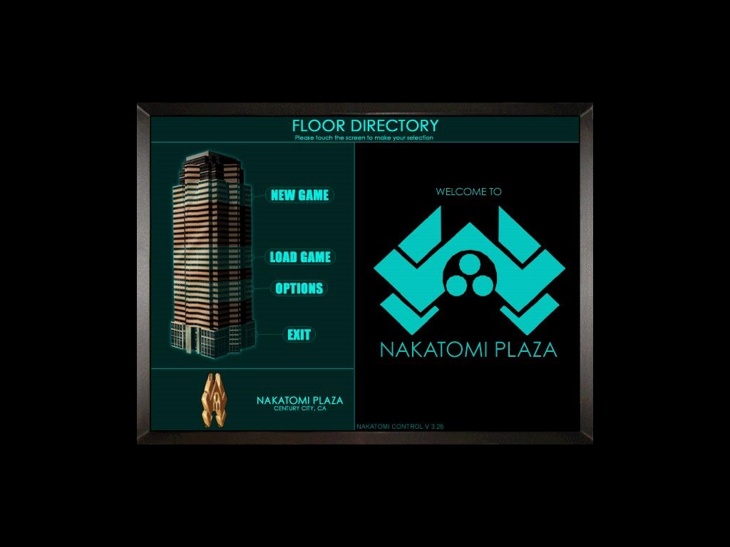 Die Hard: Nakatomi Plaza (Windows) screenshot: Main menu