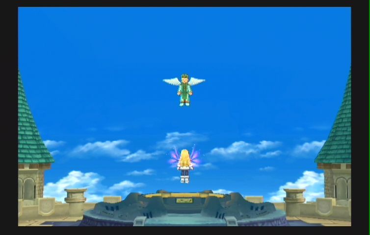 Tales of Symphonia (GameCube) screenshot: Colette Grows Wings