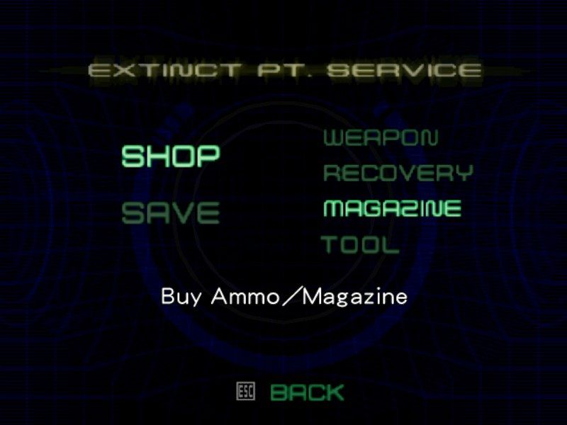 Dino Crisis 2 (Windows) screenshot: Options on the phone terminals that are spread across the game.
