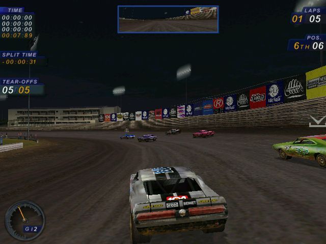 Dirt Track Racing 2 (Windows) screenshot: Night