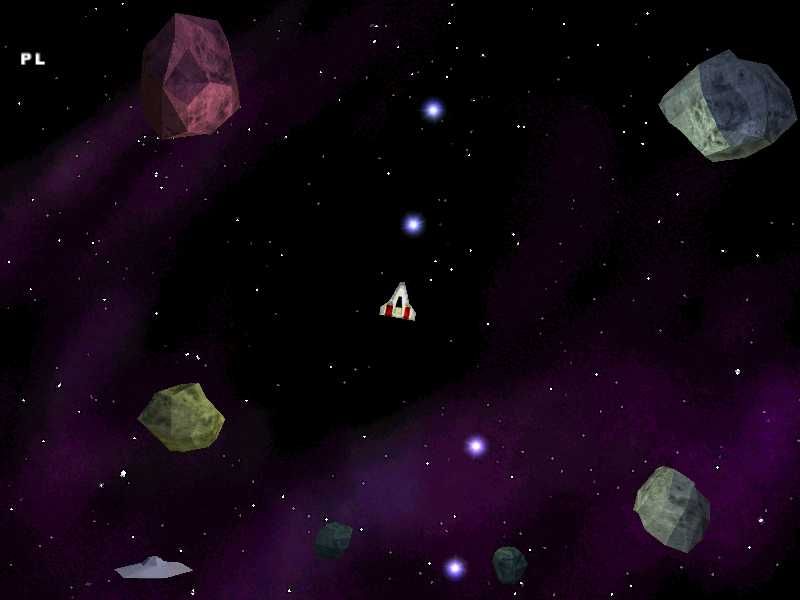 Disasteroids 3D (Windows) screenshot: Warping battlefield: the staple of all things Asteroids