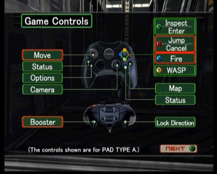 Dino Crisis 3 (Xbox) screenshot: Getting acquainted with the controls as the game starts.