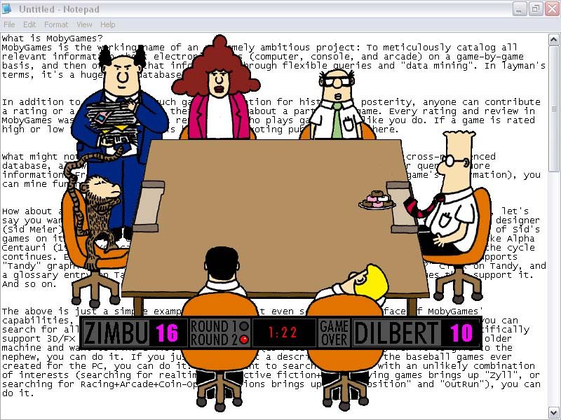 Dilbert's Desktop Games (Windows) screenshot: mmmmm... donuts...