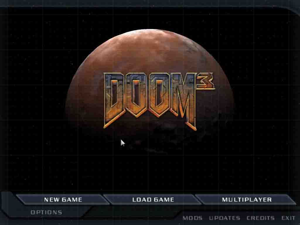 Doom³ (Windows) screenshot: Main Menu