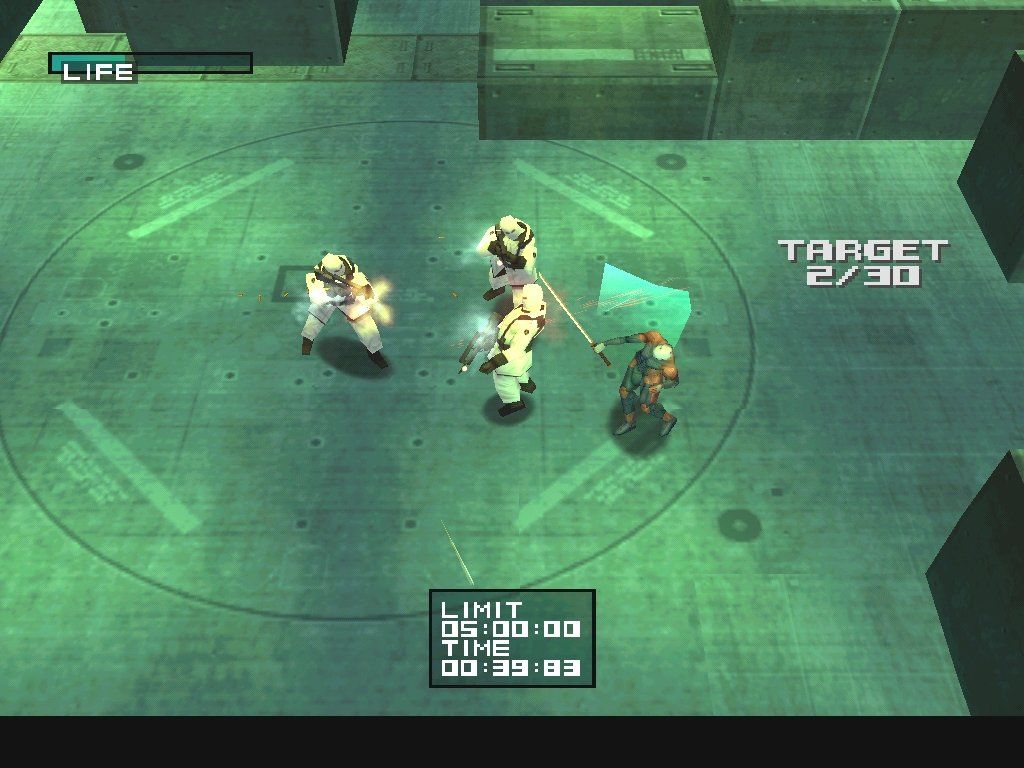 Metal Gear Solid (Windows) screenshot: VR Missions: Fanboy joy playing as the Cyborg Ninja
