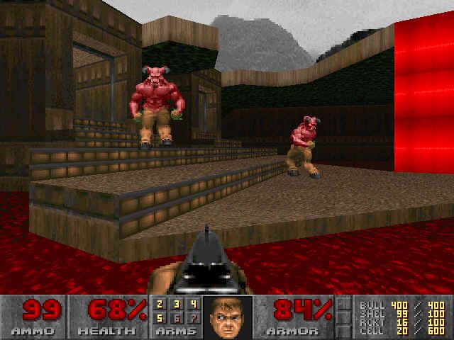 Doom: Collector's Edition (Windows) screenshot: Hell Knights. I always hated these bastards.