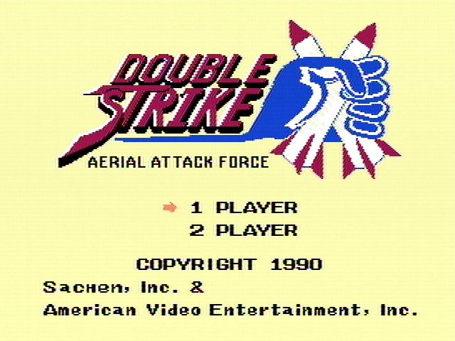 Double Strike (NES) screenshot: Title screen