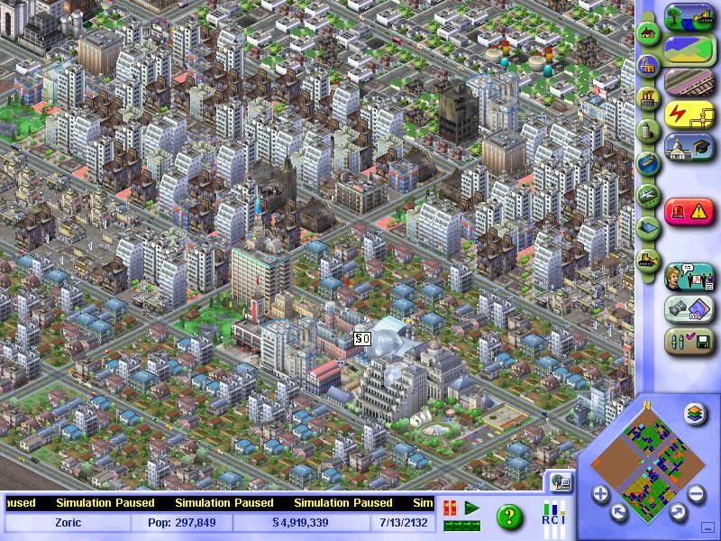 SimCity 3000 Unlimited (Windows) screenshot: A City