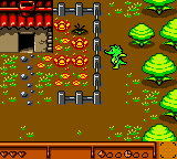 Tabaluga (Game Boy Color) screenshot: Tabaluga in the village