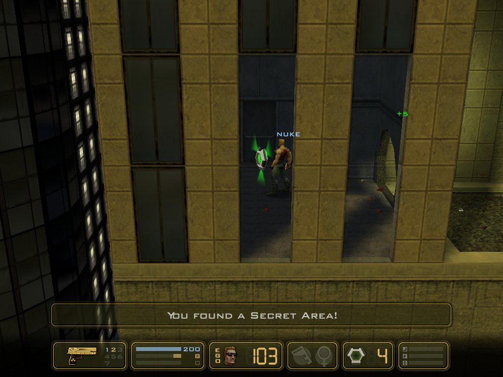 Duke Nukem: Manhattan Project (Windows) screenshot: Duke Finds a Secret