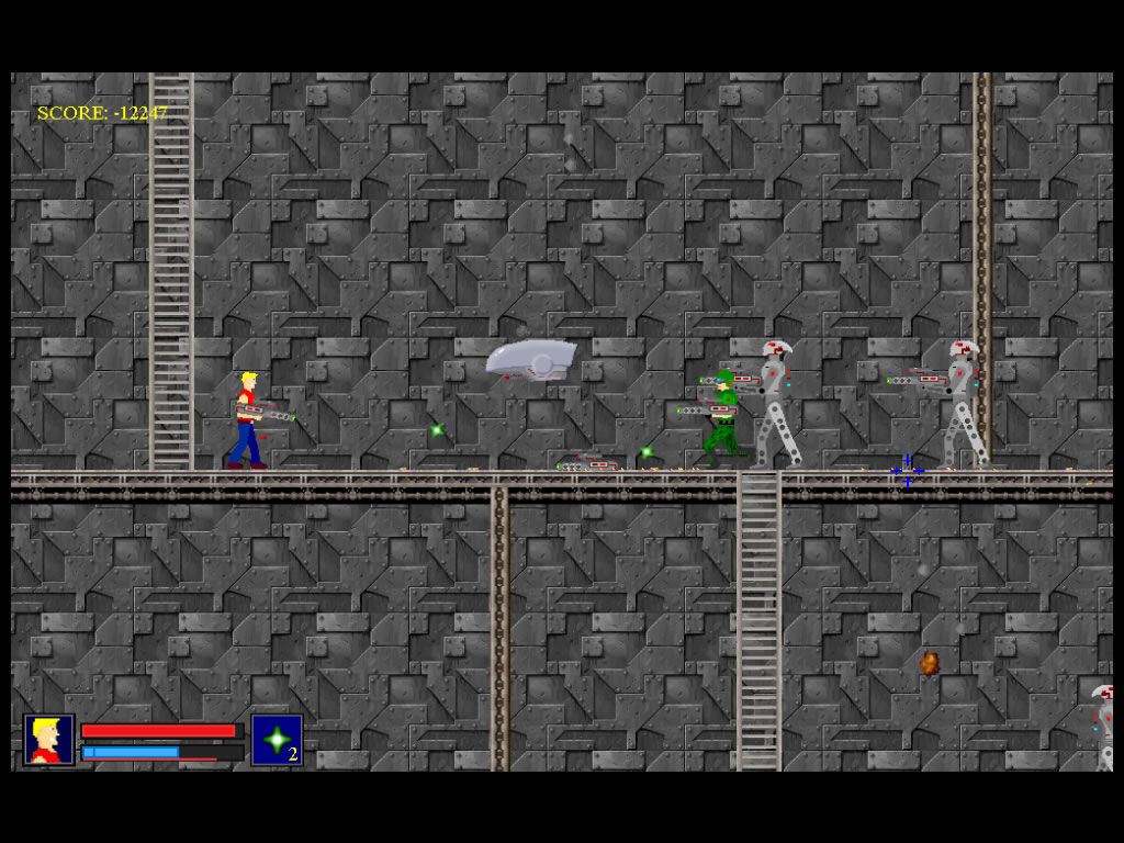 Duke Nukem: Waiting for Forever (Windows) screenshot: Under attack by robots