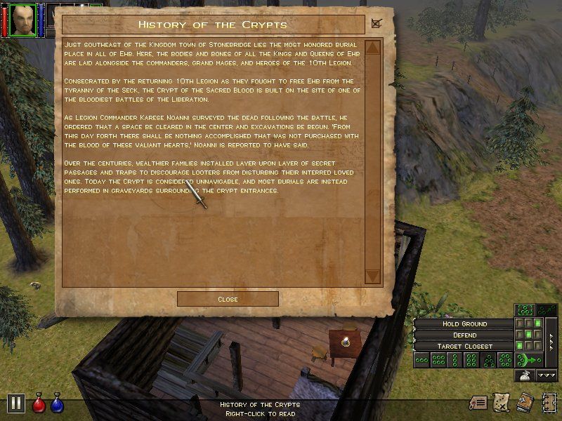 Dungeon Siege (Windows) screenshot: Look, I found a book