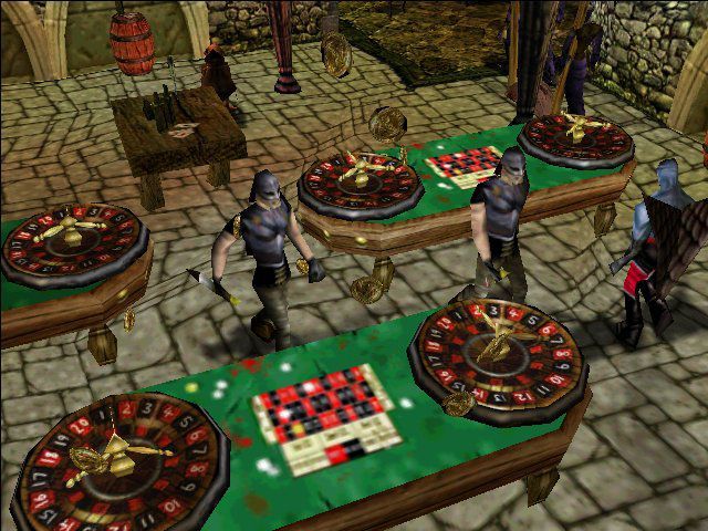 Dungeon Keeper 2 (Windows) screenshot: Hey, George - I'll have 5 coins on Red Number 6...