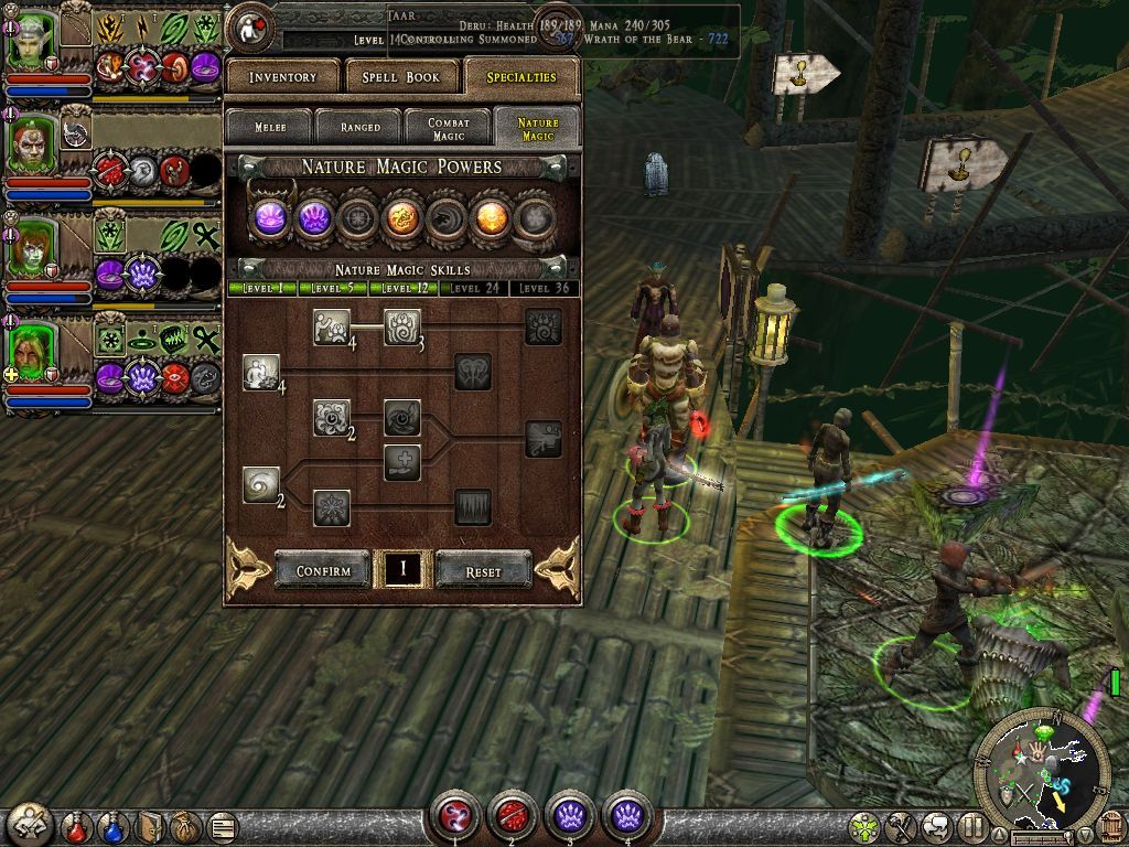 Dungeon Siege II (Windows) screenshot: The abilities screen