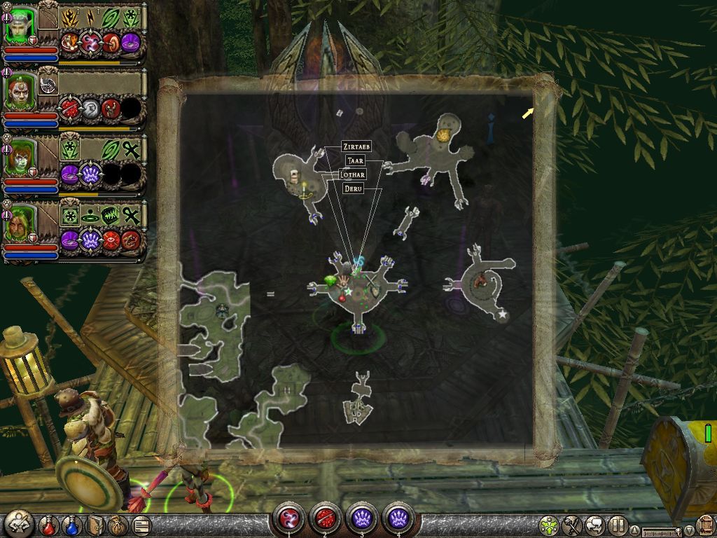 Dungeon Siege II (Windows) screenshot: On field map