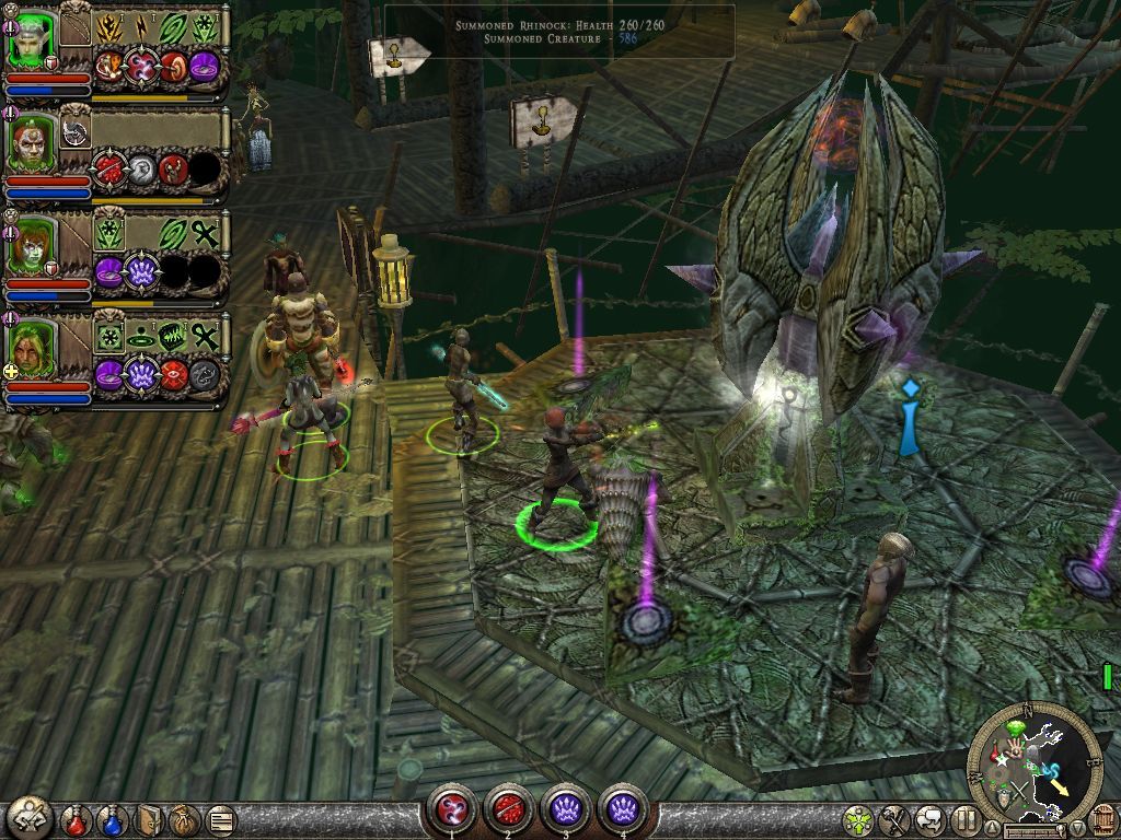 Dungeon Siege II (Windows) screenshot: 4 Chars near the teleporter