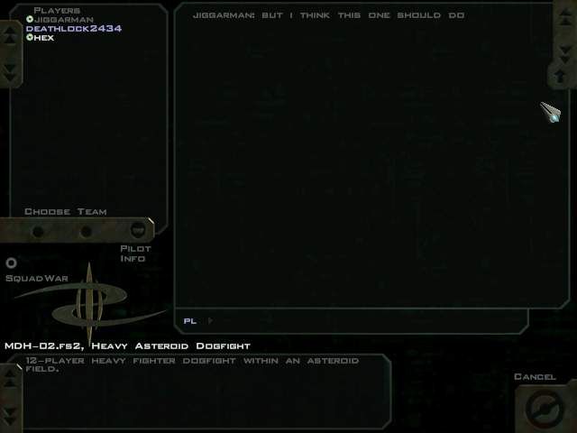 Freespace 2 (Windows) screenshot: The internet games start here.