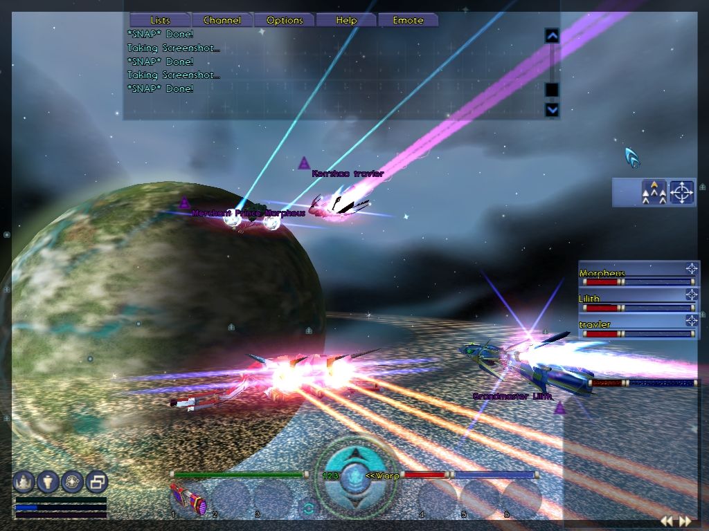 Earth & Beyond (Windows) screenshot: Last one to Starbucks buys the lattes