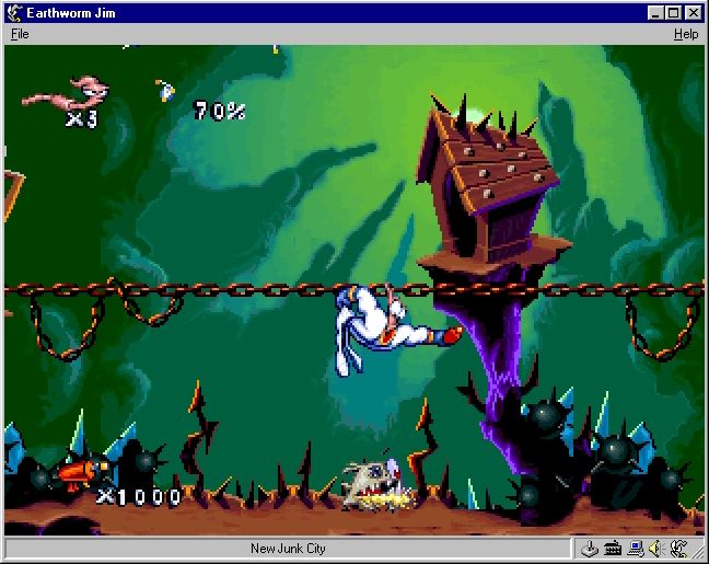 Earthworm Jim: Special Edition (Windows) screenshot: Fifi The Rabid Dog (Double Size Window)